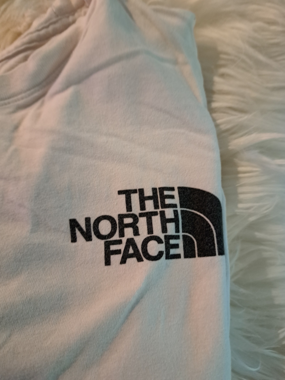 The North Face White Men's Top with Black Logo